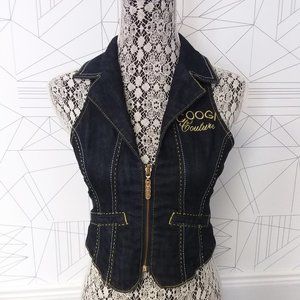 COOGI Denim with Rhinestones Womens Vest
